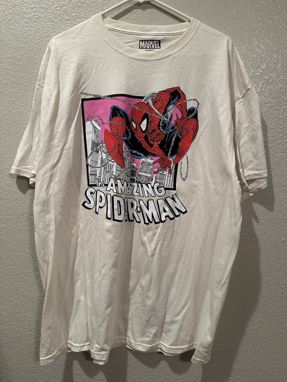 NWOT Amazing Spider-Man Comic Book Cover Graphic Tee Sz XL